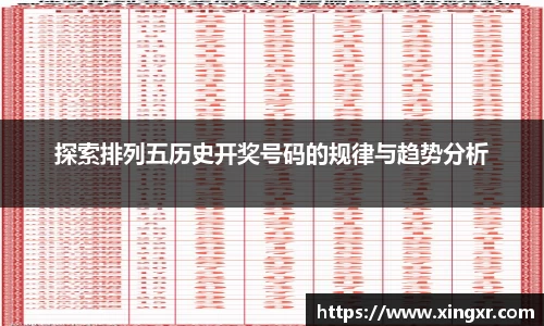 探索排列五历史开奖号码的规律与趋势分析